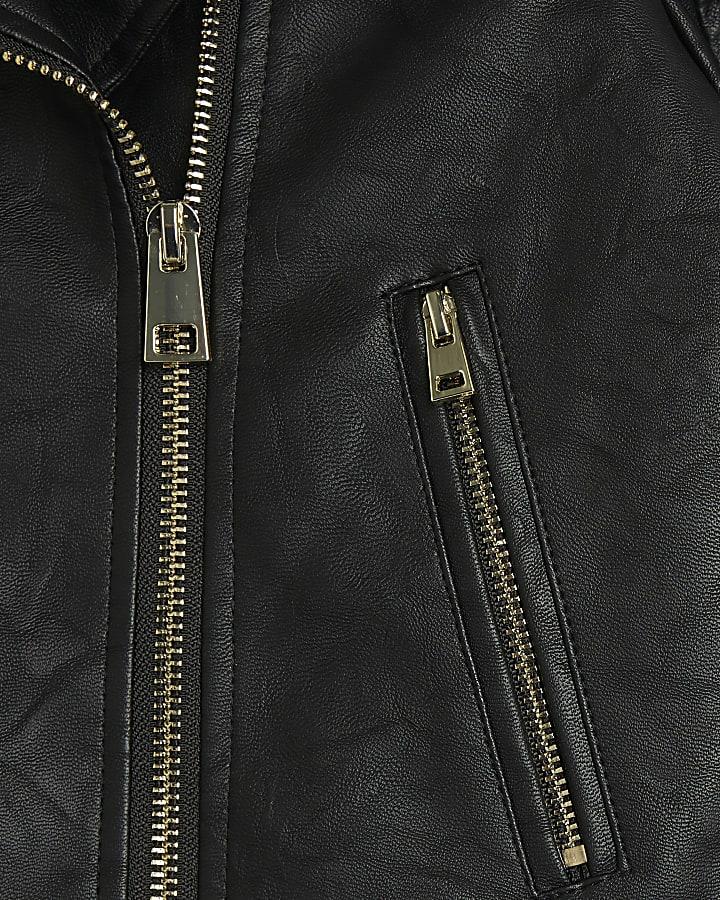 river island Girls Black Biker Jacket