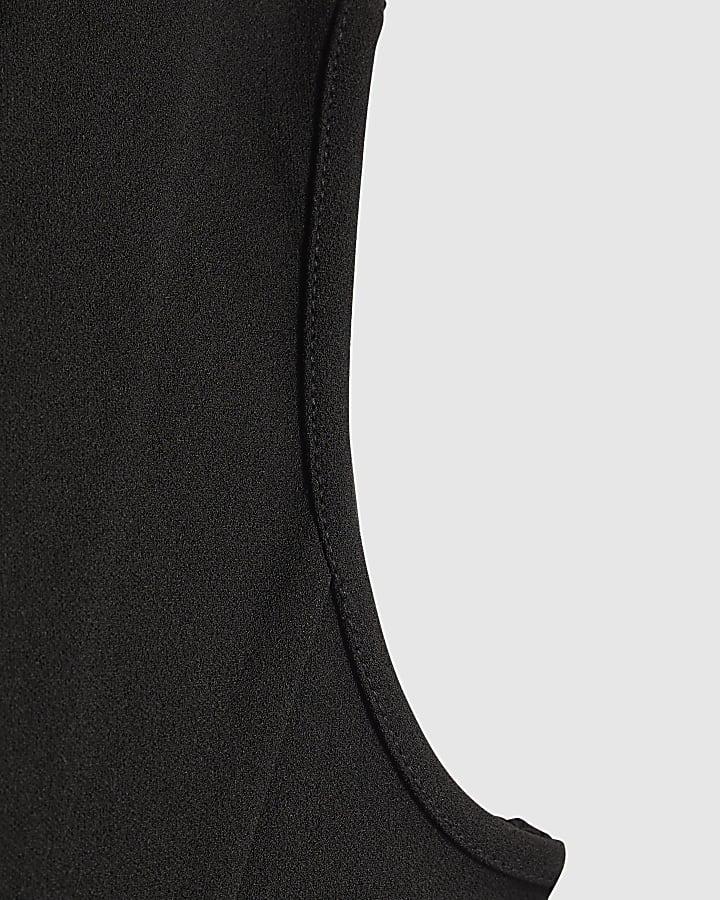 river island Girls Black Bow Waistcoat