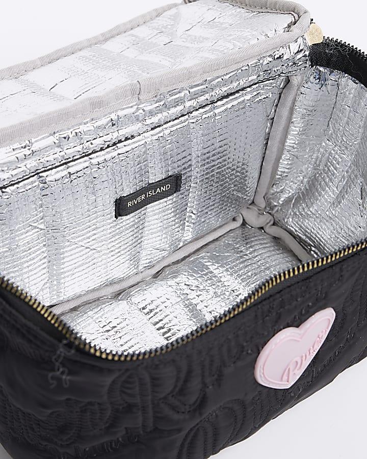 river island Girls Black Nylon RI Script Lunchbox