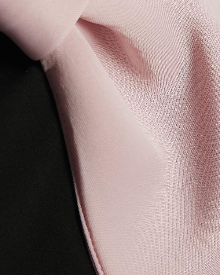 River Island Girls Black Oversized Bow Top