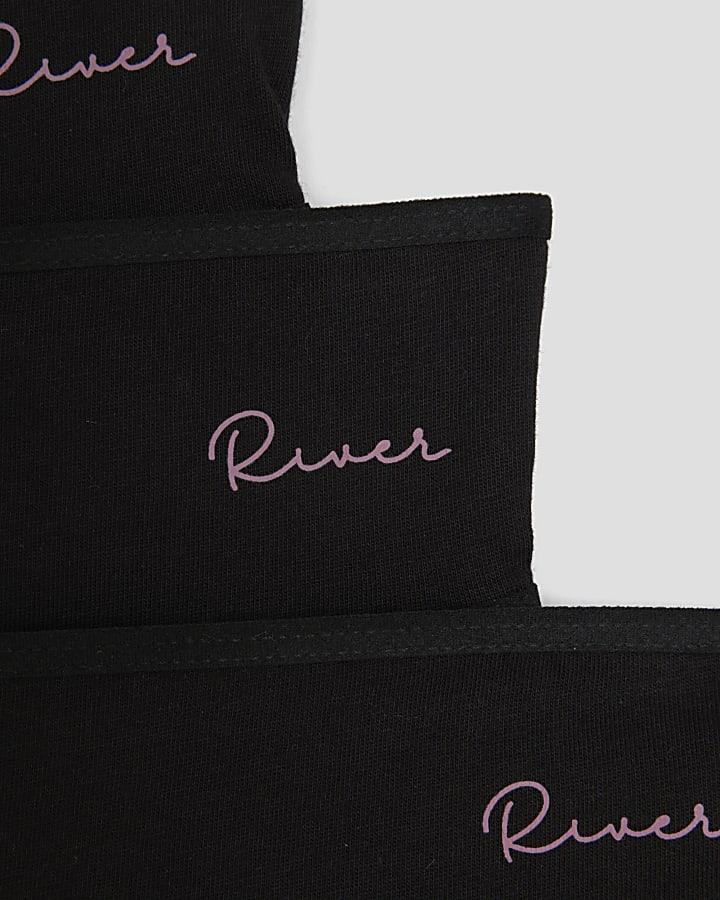 River Island Girls Black Pack Of 7 Briefs