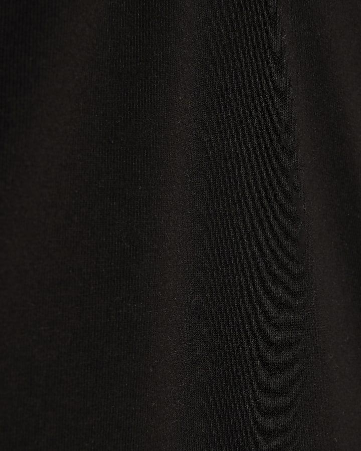 river island Girls Black Side Stripe T-Shirt Set