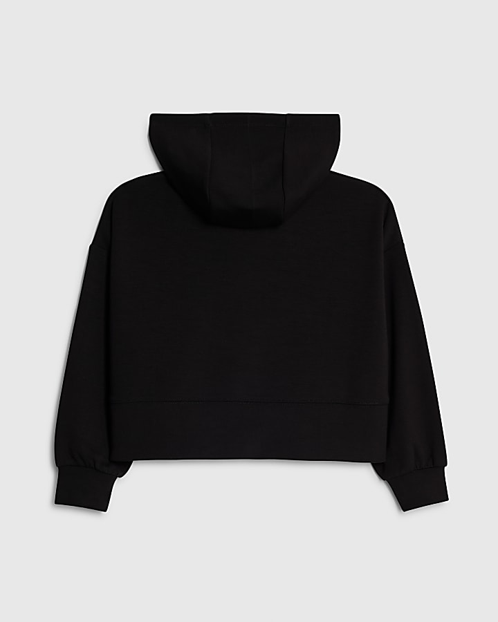 River Island Girls Black Studded Hoodie