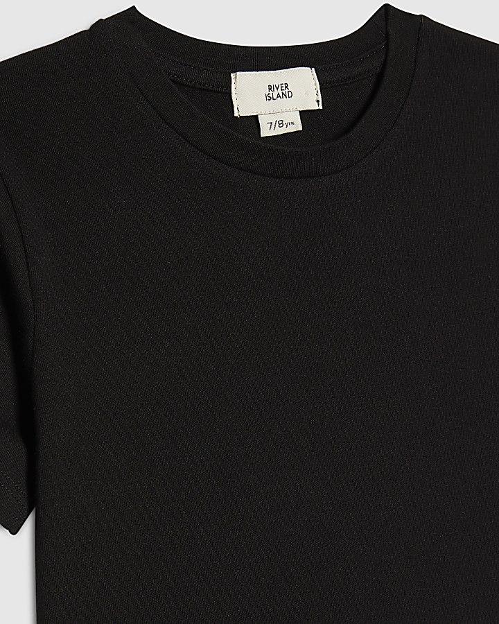 River Island Girls Black T-Shirt And Skort Set