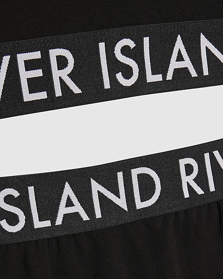 River Island Girls Black T-Shirt And Skort Set
