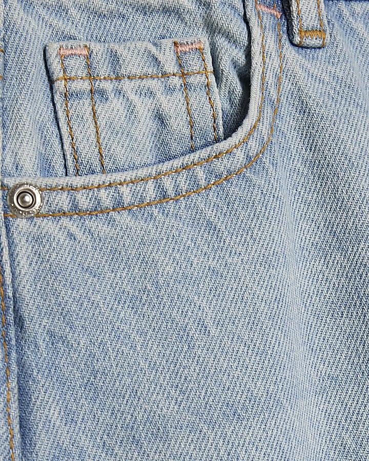 River Island Girls Blue Barrel Leg Jeans