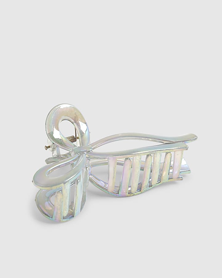 River Island Girls Blue Bow Claw Hair Clip