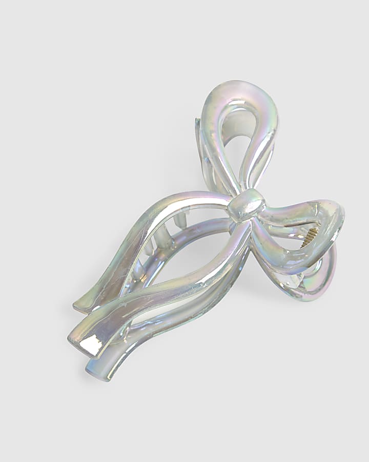 River Island Girls Blue Bow Claw Hair Clip