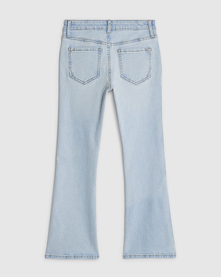 River Island Girls Blue Flared Jeans