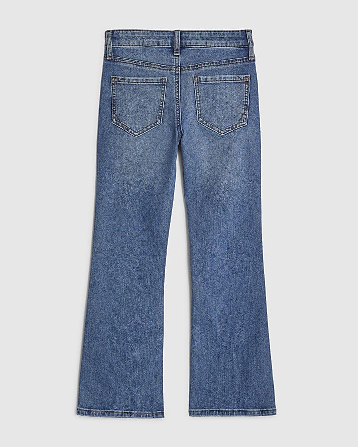 River Island Girls Blue Flared Jeans