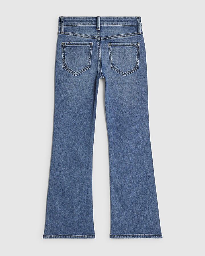 River Island Girls Blue Flared Keyring Jeans