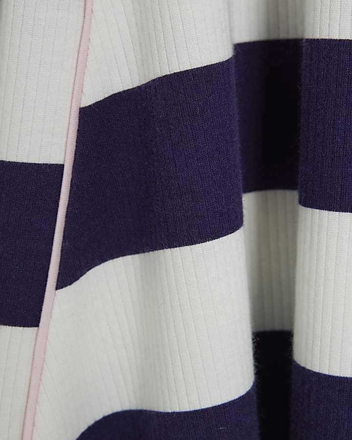 river island Girls Blue Stripe Polo Dress