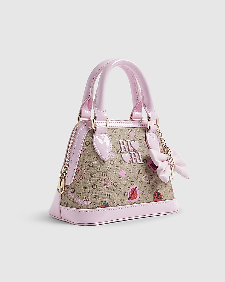 River Island Girls Brown Lips Ladybird Tote Bag