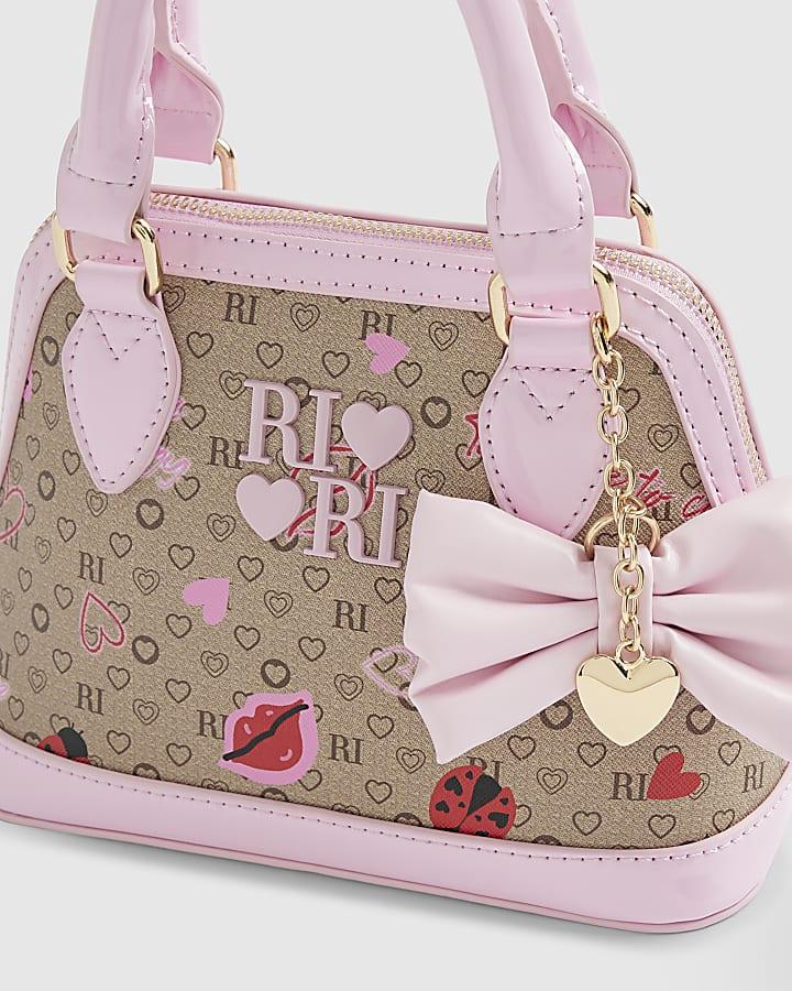 River Island Girls Brown Lips Ladybird Tote Bag