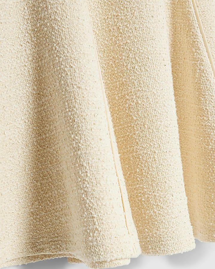 River Island Girls Cream Boucle Bow Polo Dress