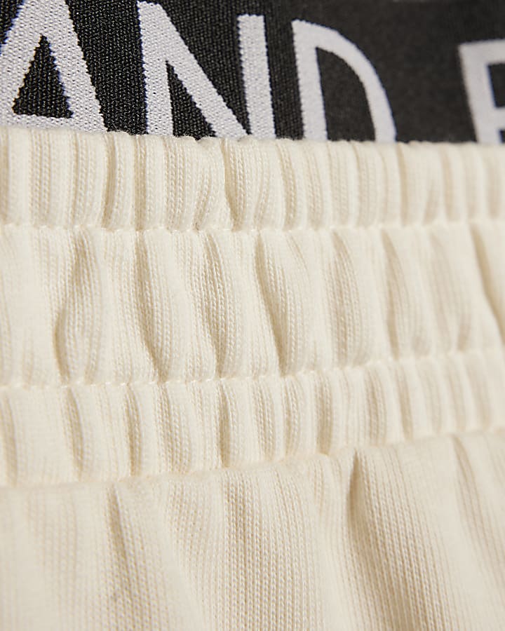 River Island Girls Cream Bubble Queen T-Shirt Set