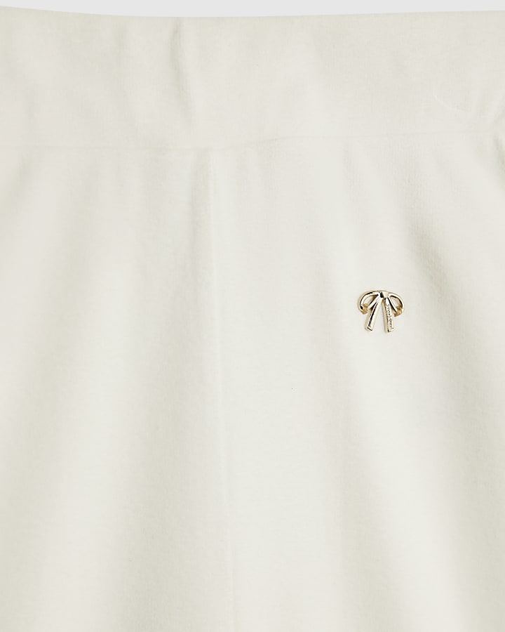 River Island Girls Cream Cosy Flared Trousers