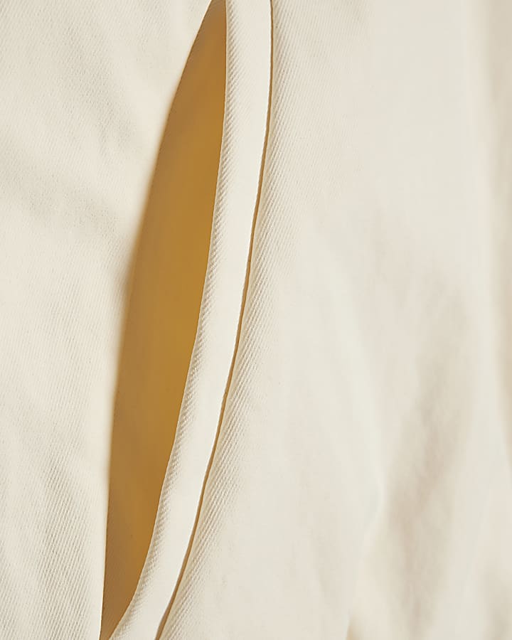 River Island Girls Cream Lace Trim Bomber Jacket