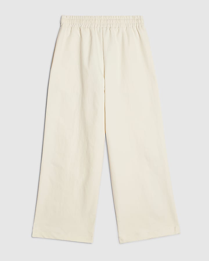 River Island Girls Cream Lace Trim Trousers