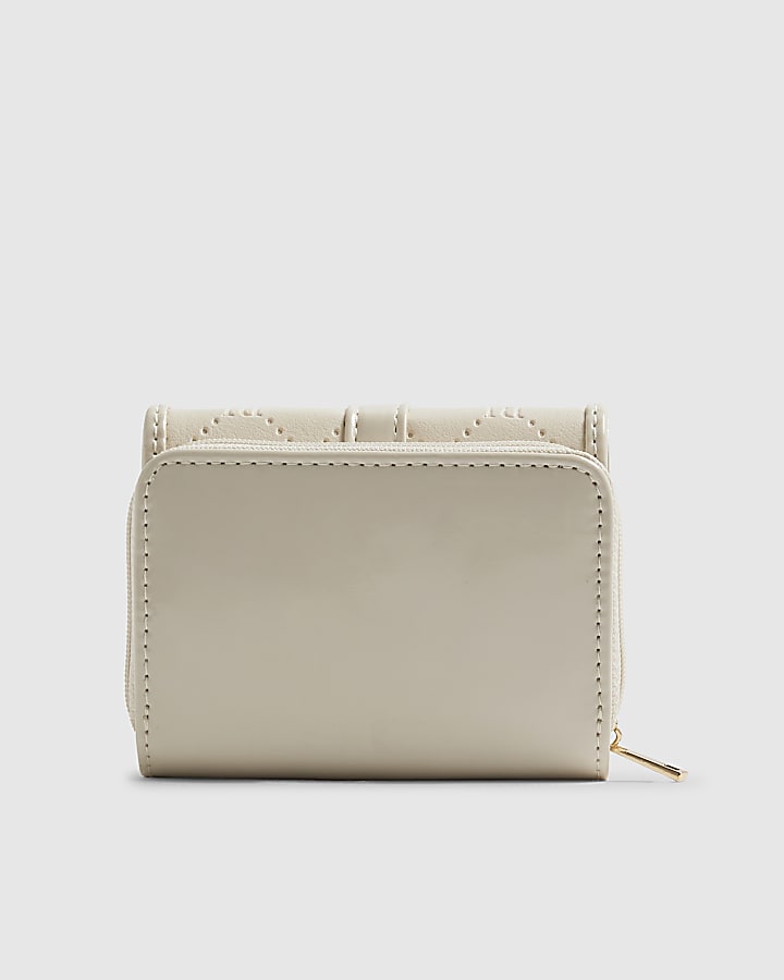 River Island Girls Cream Monogram Purse