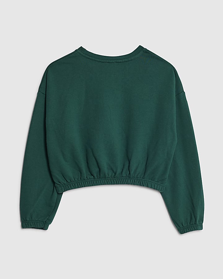 River Island Girls Green Paris City Sweatshirt