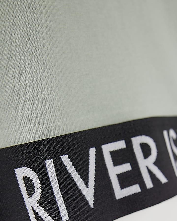 River Island Girls Green RI Waistband Top