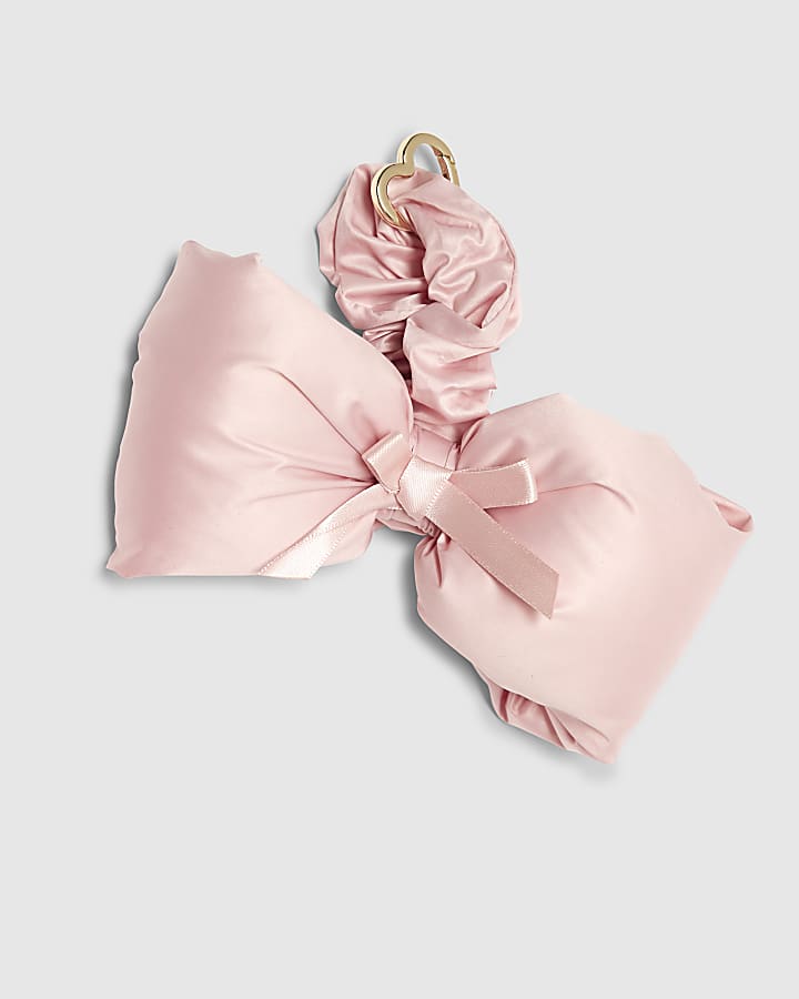 River Island Girls Pink 3D Bow Padded Jacket