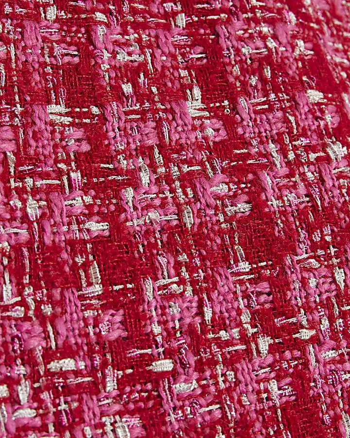 river island Girls Pink Boucle Button Skort