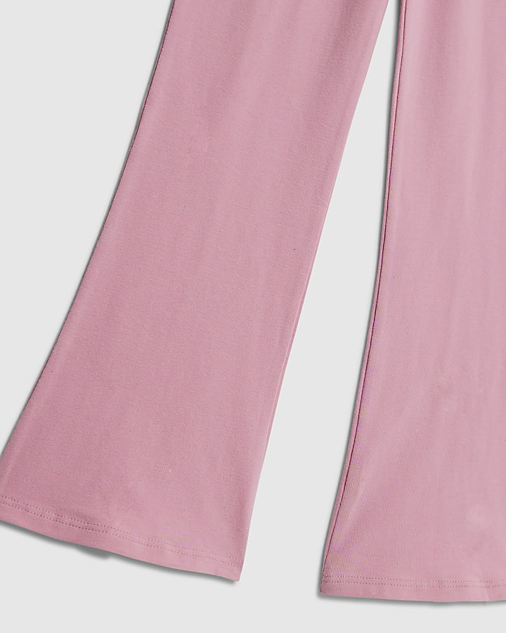 river island Girls Pink Flared Leggings Set