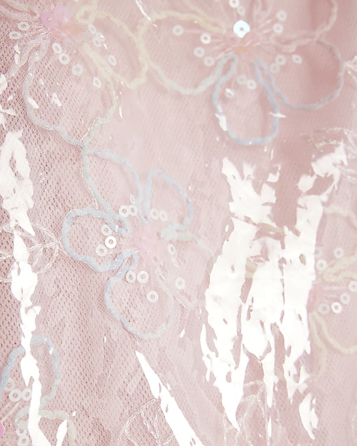 River Island Girls Pink Floral Raincoat