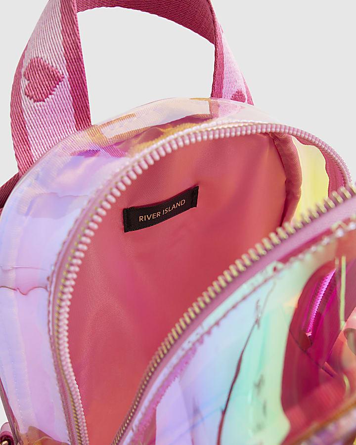 river island Girls Pink Jelly Printed Backpack
