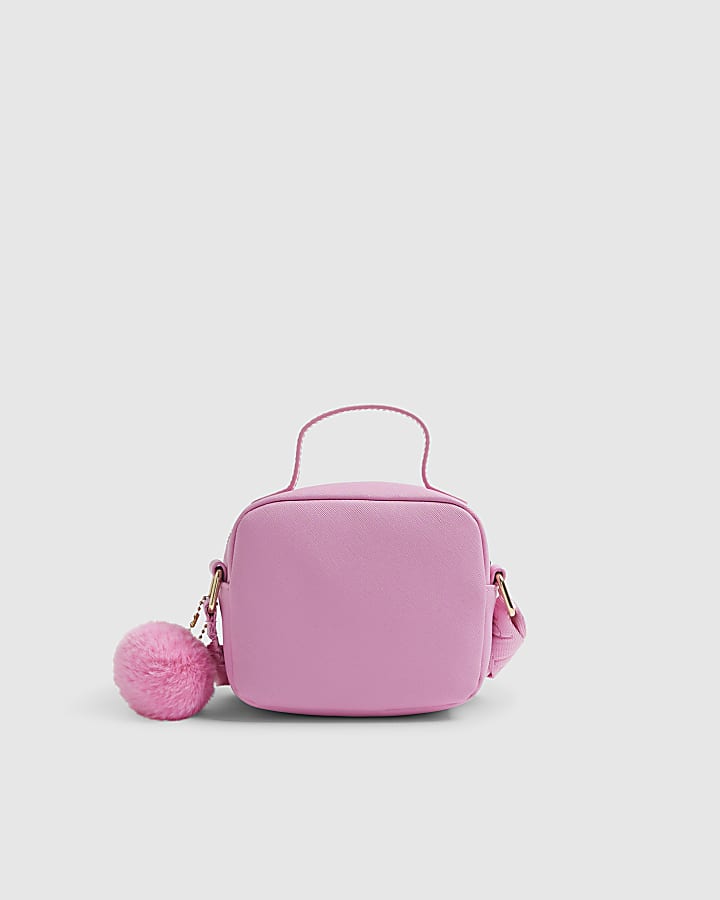 River Island Girls Pink Monogram Cross Body Bag