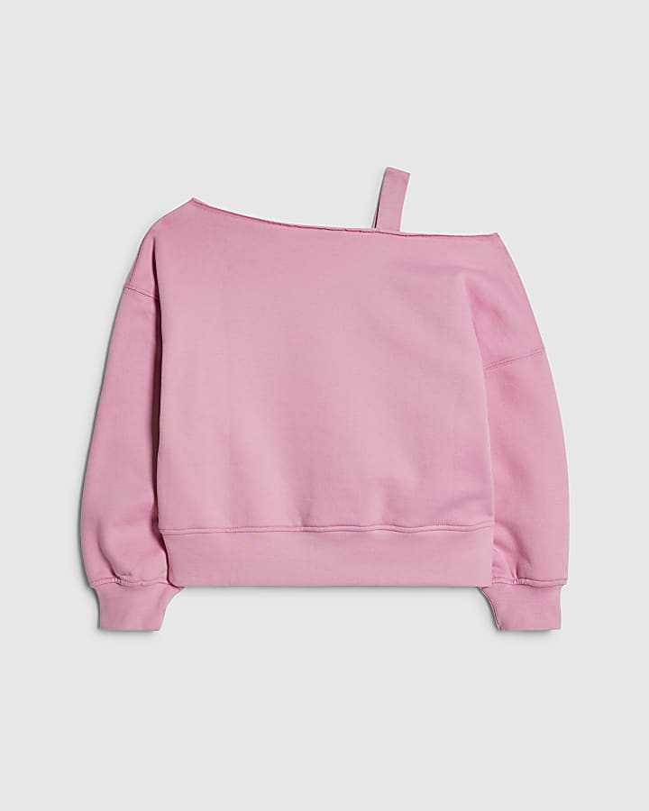 River Island Girls Pink New York Sweatshirt