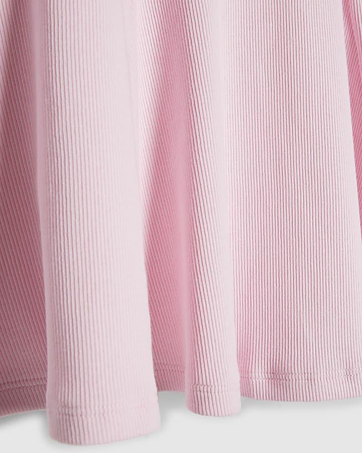 River Island Girls Pink Oversized Collar Dress