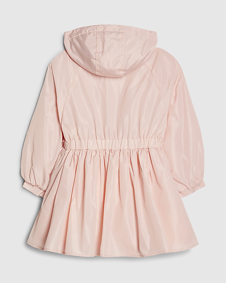 River Island Girls Pink Peplum Rain Mac
