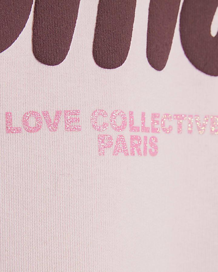 River Island Girls Pink RVR Edition Sweatshirt