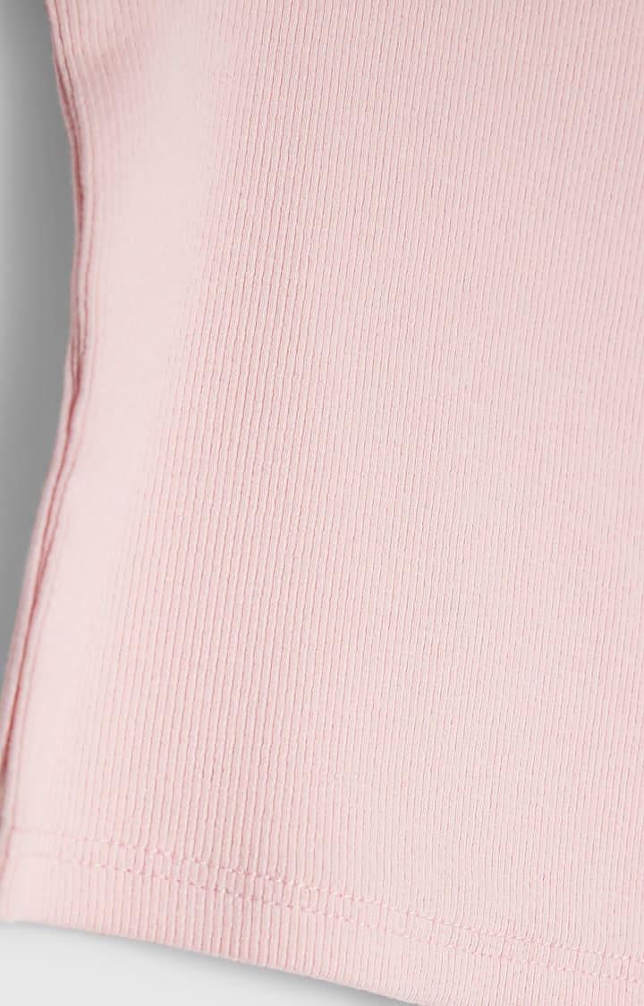 river island Girls Pink Scallop Trim Tank Top