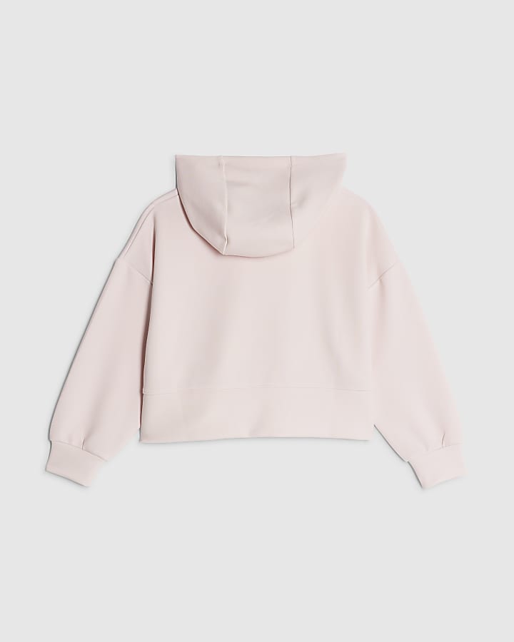 River Island Girls Pink Studded Hoodie
