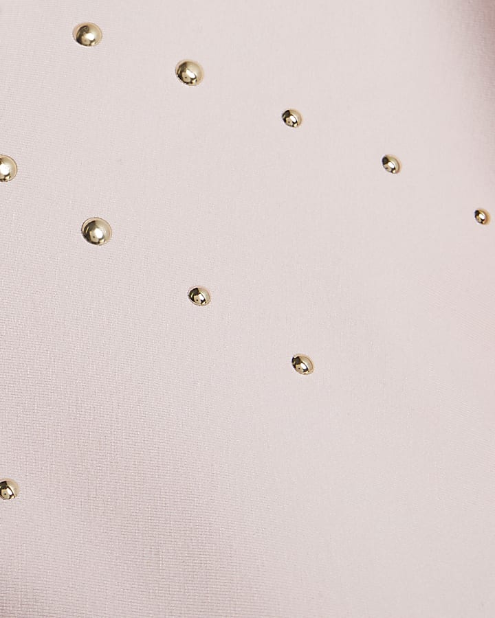 river island Girls Pink Studded Hoodie