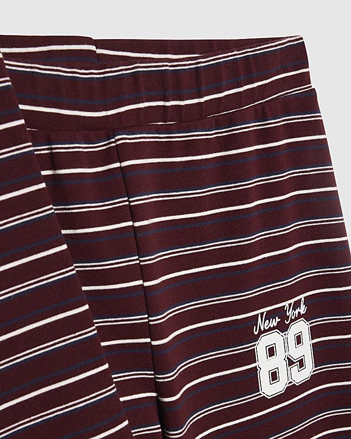 river island Girls Red Stripe 89 Cardigan Set