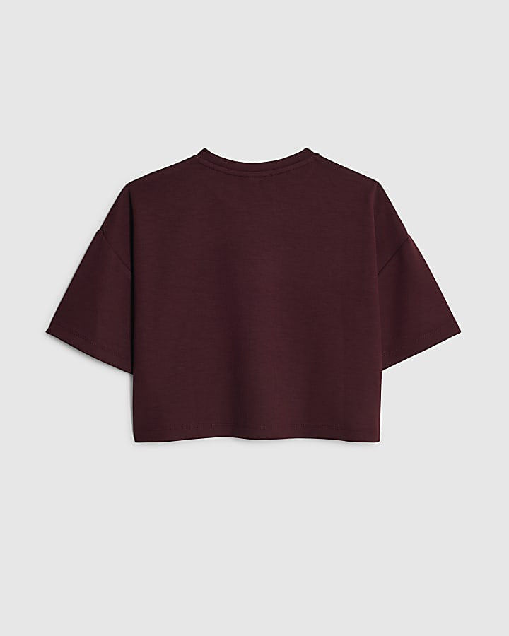 River Island Girls Red Studded T-Shirt
