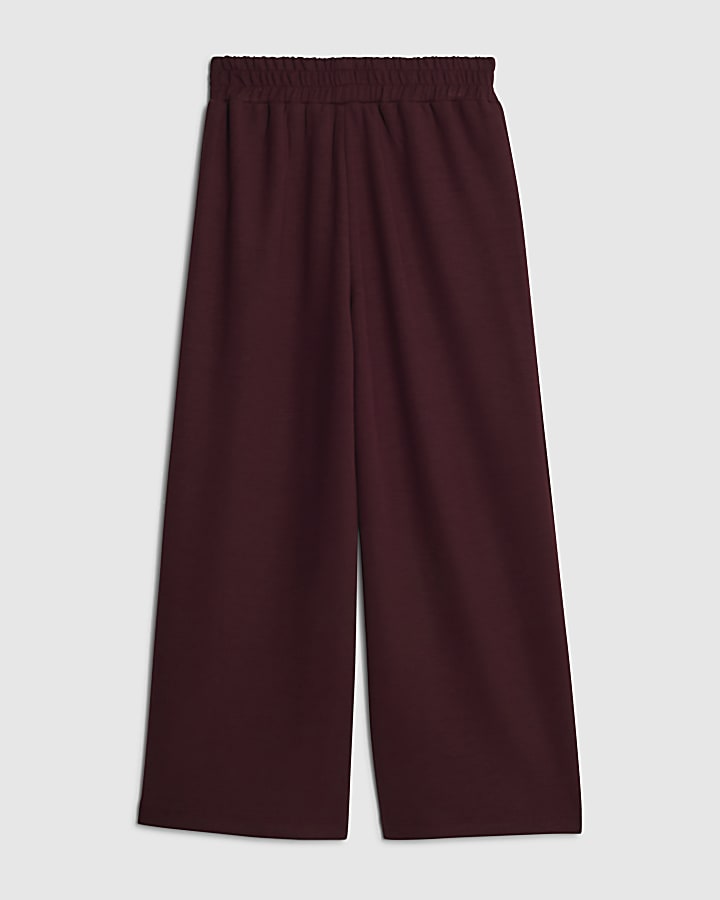 River Island Girls Red Studded Wide Joggers
