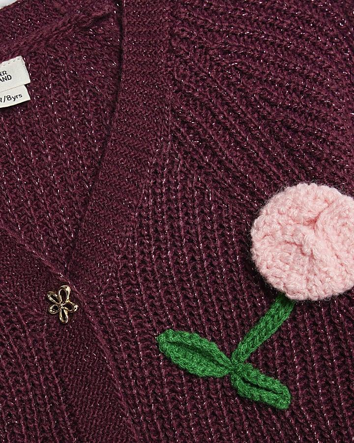 river island Girls Red Tulip Cardigan