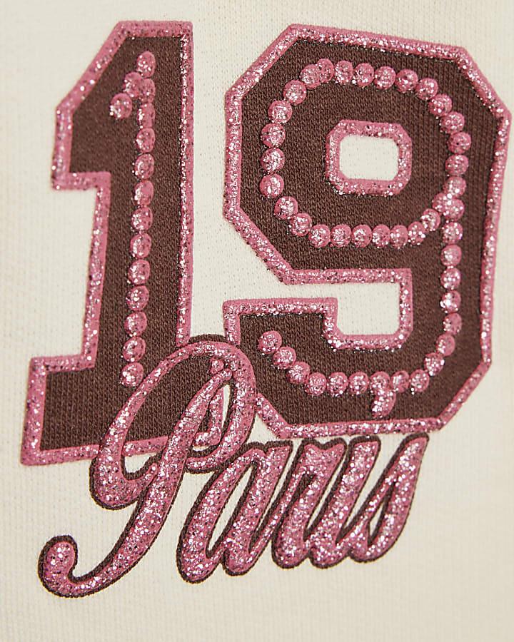 River Island Girls White 1995 Bow Polo Sweatshirt