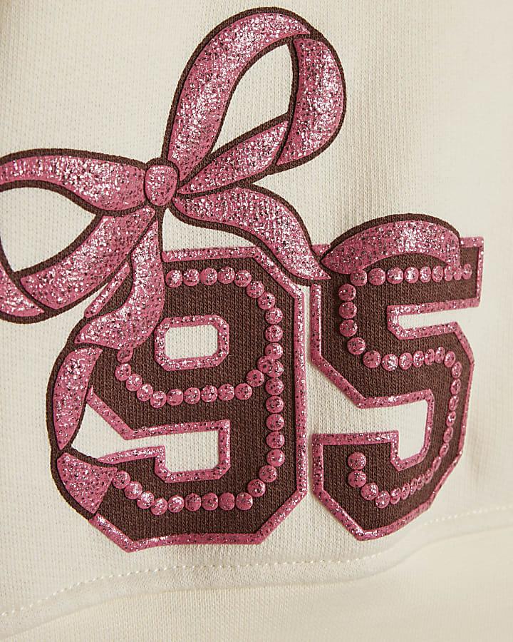 river island Girls White 1995 Bow Polo Sweatshirt