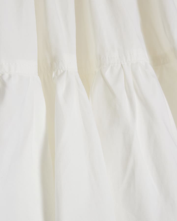 River Island Girls White 2 In 1 Floral Dress