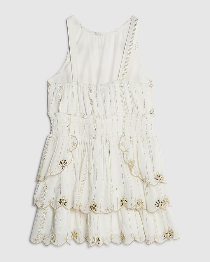River Island Girls White Beach Dress
