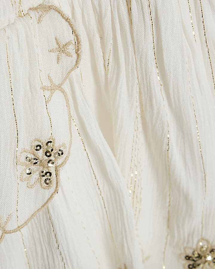 River Island Girls White Beach Dress