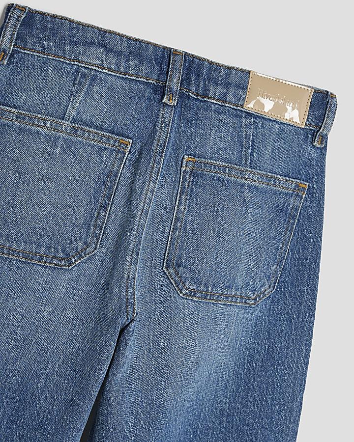 river island Girls Wide Leg Front Pocket Jeans