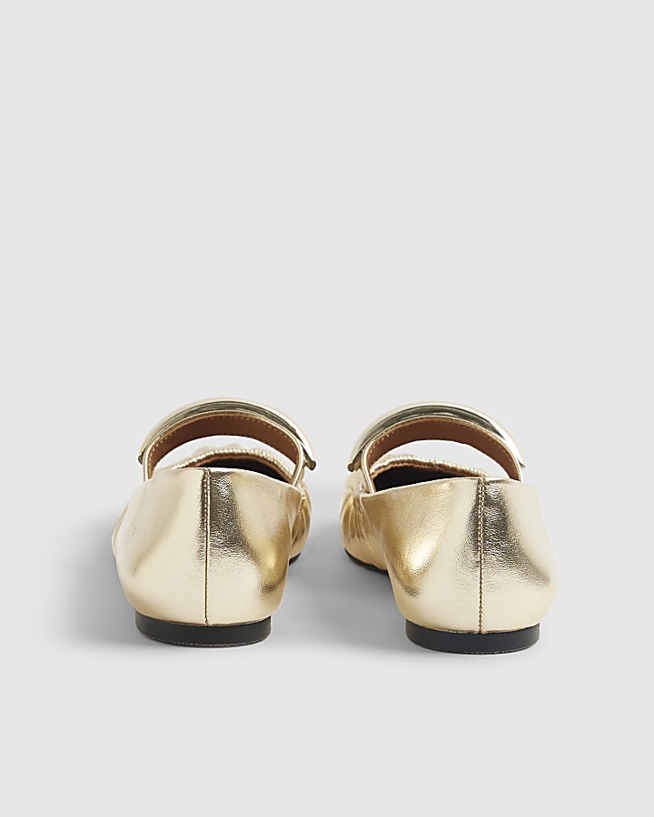 River Island Gold Bangle Ballet Shoes